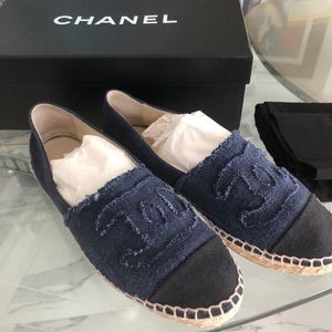 Chanel denim espadrilles worn only a few times